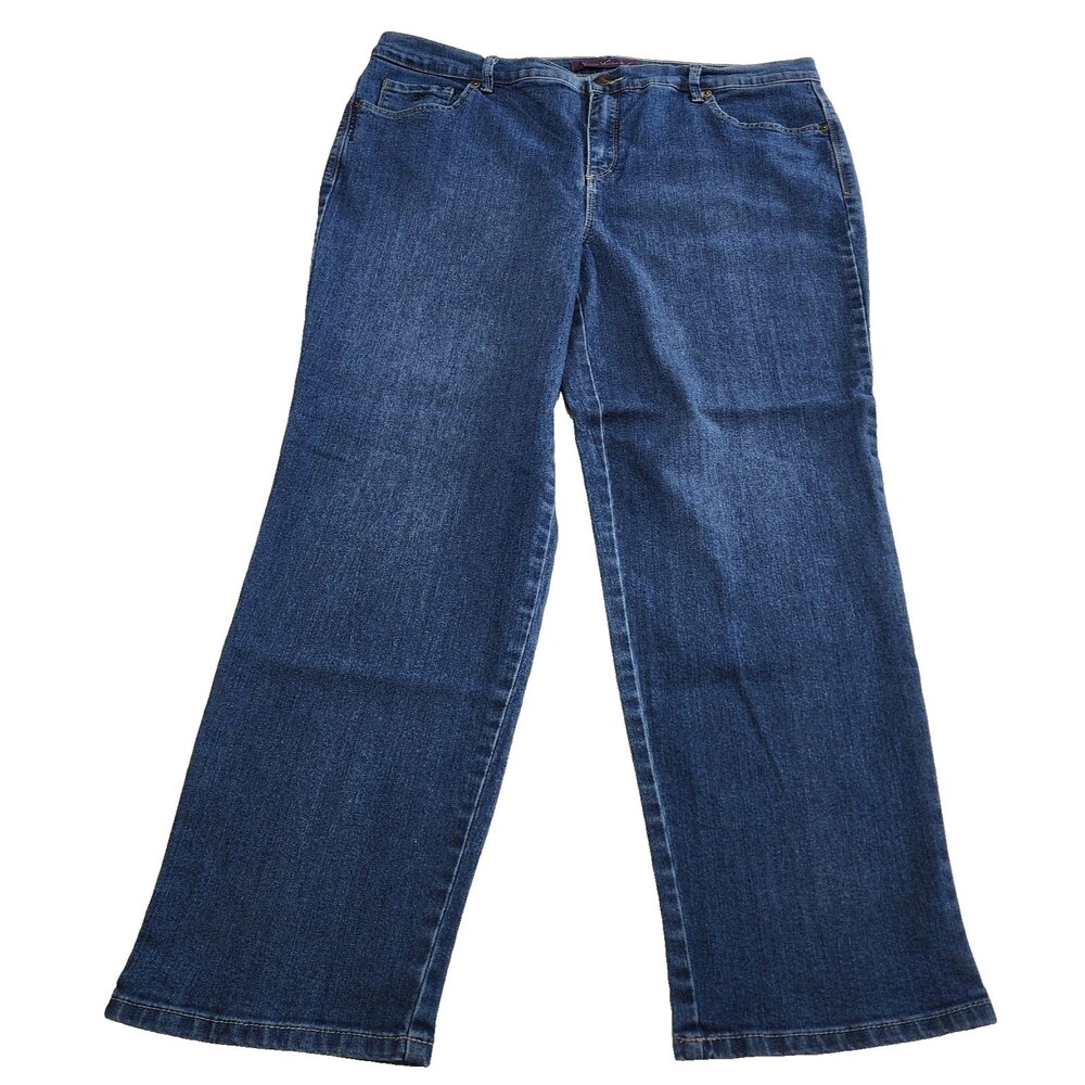 Gloria Vanderbilt Amanda Women's Blue Jeans Size 18W Straight Leg